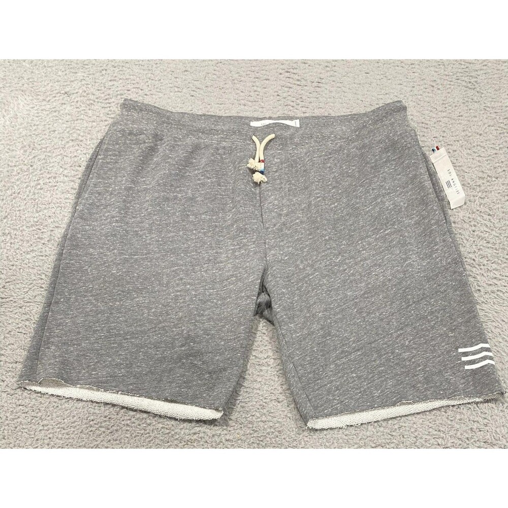 Sol Angeles Shorts Mens 2XL Gray Fleece Sweat Lounge Drawstring Logo 9 Inseam